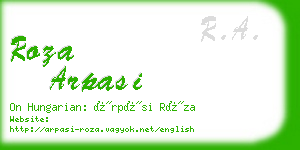 roza arpasi business card